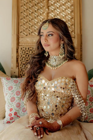 Gold Lehenga for Indian Wedding – Nagma Naach by ITRH