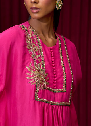 Pink breeze jazz-e-jashn kaftan set