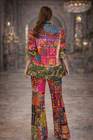 Jacket Bohemian Wear - Multicolor Banjara Blaze Patchwork Jacket by Banjara Trail