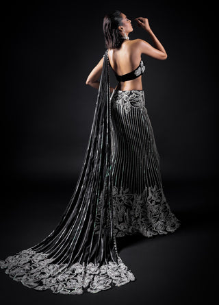 Black priscilla saree