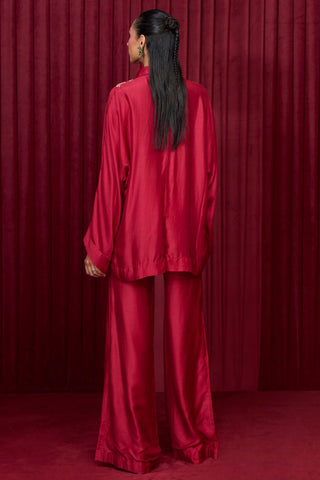 Red chime jazz-e-jashn co-ord set