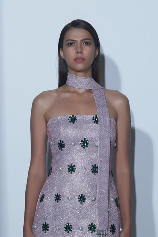 Pink tube top with pants