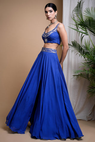 Blue sitara lehenga set