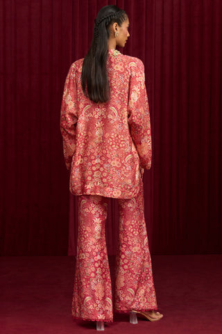 Red swing jazz-e-jashn shirt set