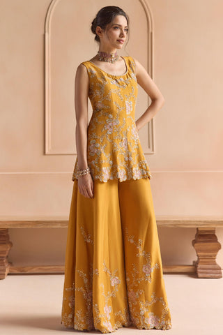 Sharara Set for Indian Wedding - Yellow Off The Record Sharara Set by Osaa by Adarsh at Mrs. G

