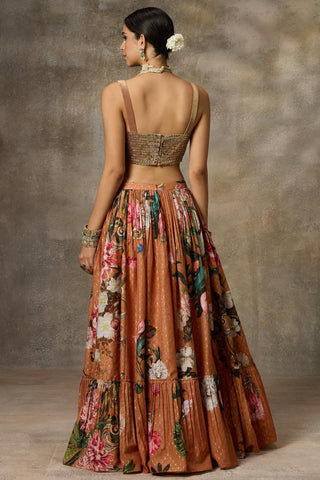 Orange skirt and top set