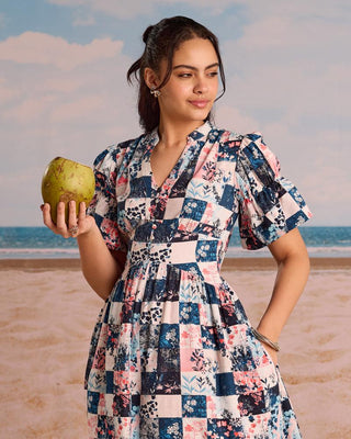 Maxi Dress Tile Wear - Multicolor Naples Dress by Zazu
