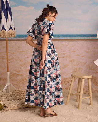 Maxi Dress Tile Wear - Multicolor Naples Dress by Zazu