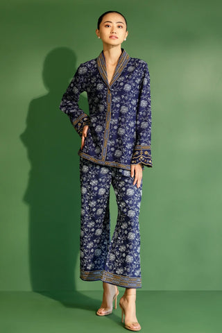 Blue colby floral co-ord set