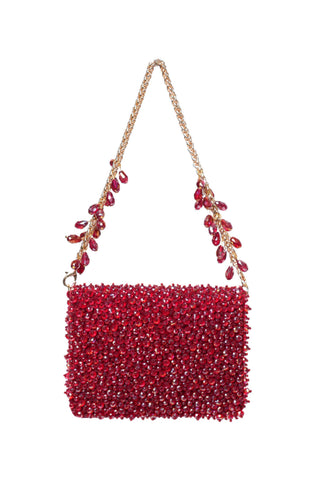 Mini bag for women for Contemporary Wear - Maroon Kiyara crystal bag by House of Kosha
