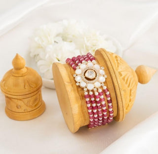 Bracelet Bridal Wear - Red Iva Pearl Bracelet by Putstyle