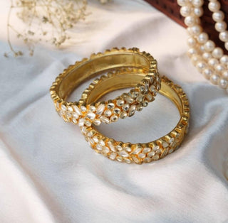 Bangle Tailored Wear - White Kasi Jadtar Bangle by Putstyle