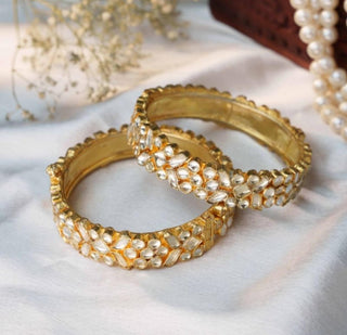 Bangle Tailored Wear - White Kasi Jadtar Bangle by Putstyle