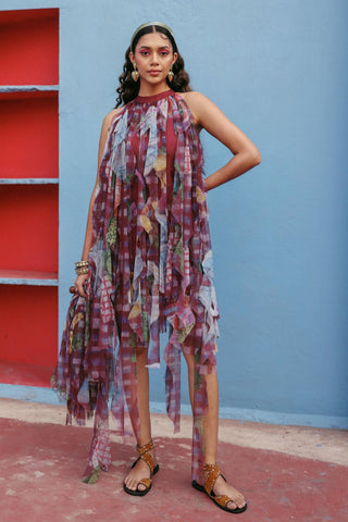 Party Dress Contemporary Wear Purple Cola Wine by Payal & Zinal