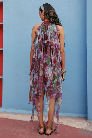 Party Dress Contemporary Wear Purple Cola Wine by Payal & Zinal
