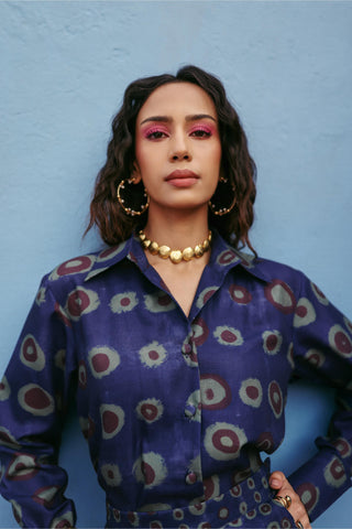 Co-ord Set Contemporary Wear Blue Poppins by Payal & Zinal