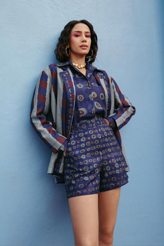 Event Shirt Contemporary Wear Blue Poppins by Payal & Zinal