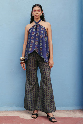 Wide Leg pants Contemporary Wear Blue Pebble Pal by Payal & Zinal