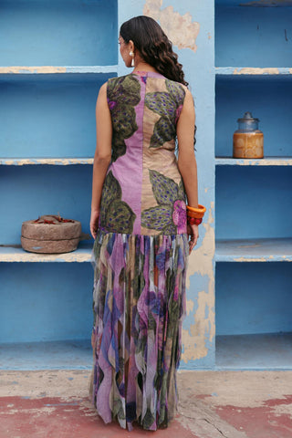 Printed Dress Contemporary Wear Multicolor Mela by Payal & Zinal