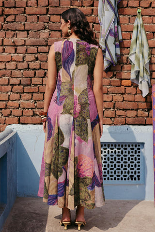 Printed Dress Contemporary Wear Phool Fiesta Multicolor by Payal & Zinal