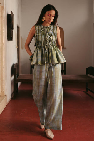 Co-ord Set Contemporary Wear Blue Pistachio by Payal & Zinal