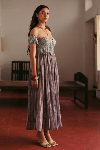 Maxi Dress Contemporary Wear Pink Remark by Payal & Zinal