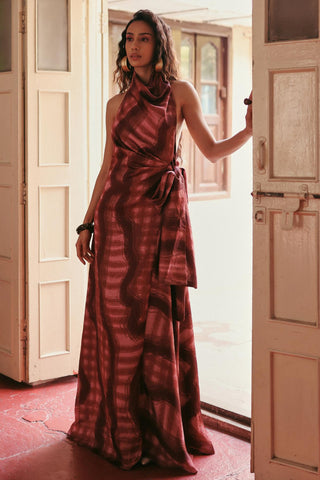 Evening Dress Contemporary Wear Brown Choco Bling by Payal & Zinal