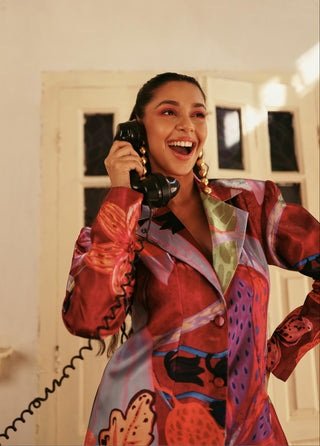 Statement Blazer Contemporary Wear Ruffled Muse Multicolor by Payal & Zinal