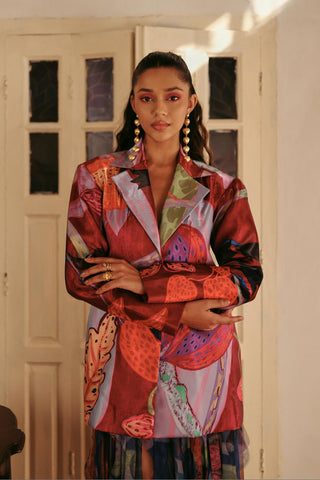 Co-ord Set Contemporary Wear Ruffled Muse Multicolor by Payal & Zinal