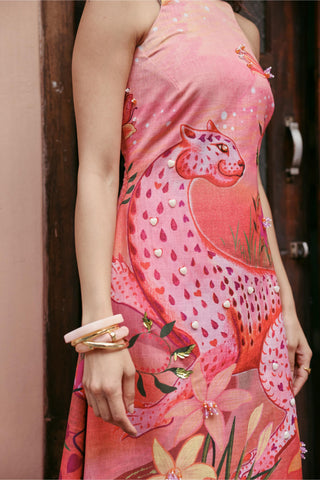 Party Dress Contemporary Wear Pink Pinky Ponky by Payal & Zinal