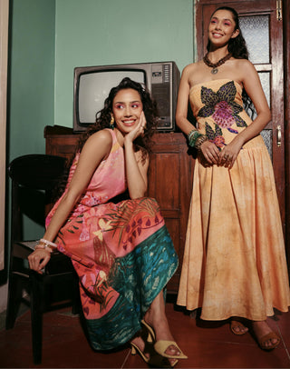 Party Dress Contemporary Wear Pink Pinky Ponky by Payal & Zinal