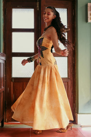 Summer Dress Contemporary Wear Yellow Dhoop Drama by Payal & Zinal