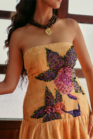 Summer Dress Contemporary Wear Yellow Dhoop Drama by Payal & Zinal
