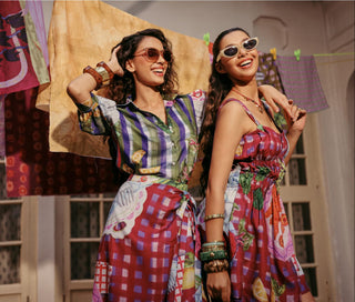 Party Dress Contemporary Wear Red Loony Twist by Payal & Zinal