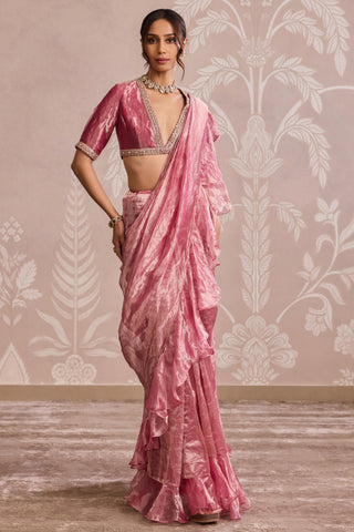 Fuchsia gold nooreh ever after saree set