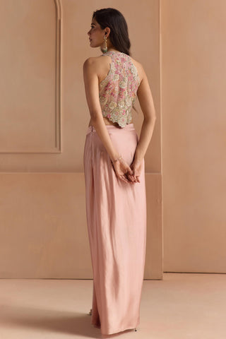 Lehenga Set for Indian Wedding - Pink Off The Record Embroidered Top and Skirt Set by Osaa by Adarsh at Mrs. G

