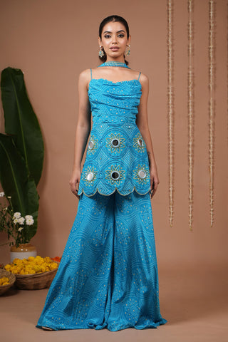 Suit set for Indian Wedding – Firozi Bandhani Printed by AHI Clothing