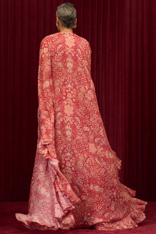 Red rhythm jazz-e-jashn cape set
