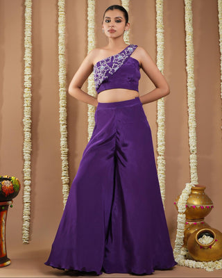 Dark purple avyanna indo set
