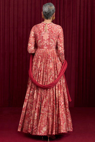 Red tempo jazz-e-jashn anarkali set