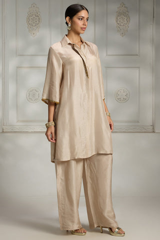 Ivory long shirt tunic