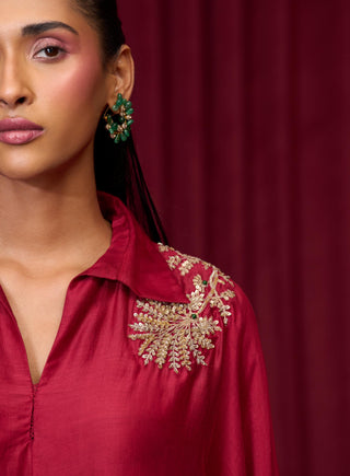 Red chime jazz-e-jashn co-ord set