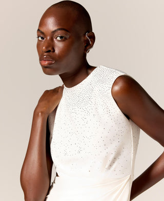 Ivory danica eminence dress