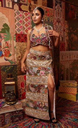 Co-ord Set Bohemian Wear - Multicolor Aurelia Co-ord Set by Banjara Trail