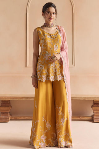 Sharara Set for Indian Wedding - Yellow Off The Record Sharara Set by Osaa by Adarsh at Mrs. G

