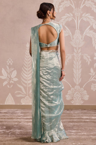 Green organza nooreh ever after saree set