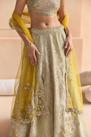 Lehenga Set for Indian Wedding - Green Off The Record Embroidered Lehenga Set by Osaa by Adarsh at Mrs. G

