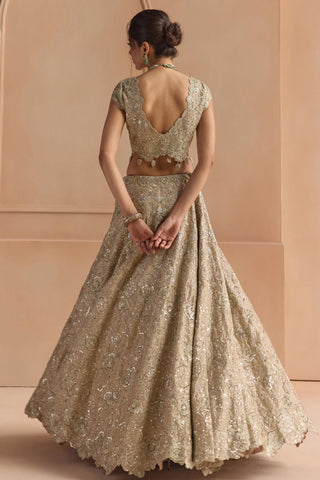 Lehenga Set for Indian Wedding - Beige Off The Record Lehenga Set by Osaa by Adarsh at Mrs. G

