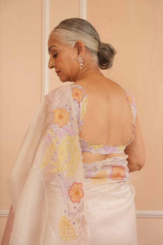 Ivory dil se mira ombré saree