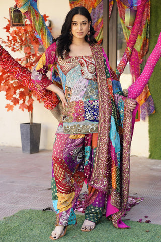 Kurta Set Heritage Wear - Multicolor Zubeida Kurta Set by Banjara Trail